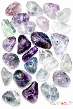Steinperlen Nugget - Ø 5 mm - anis-rosa-violett